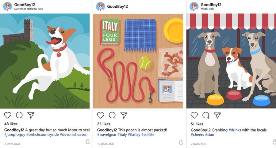 Instagram dog