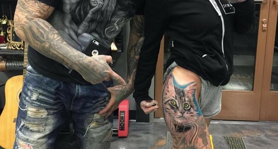 cat hair tattoo