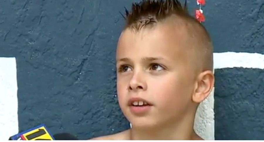 Boy Donates Food