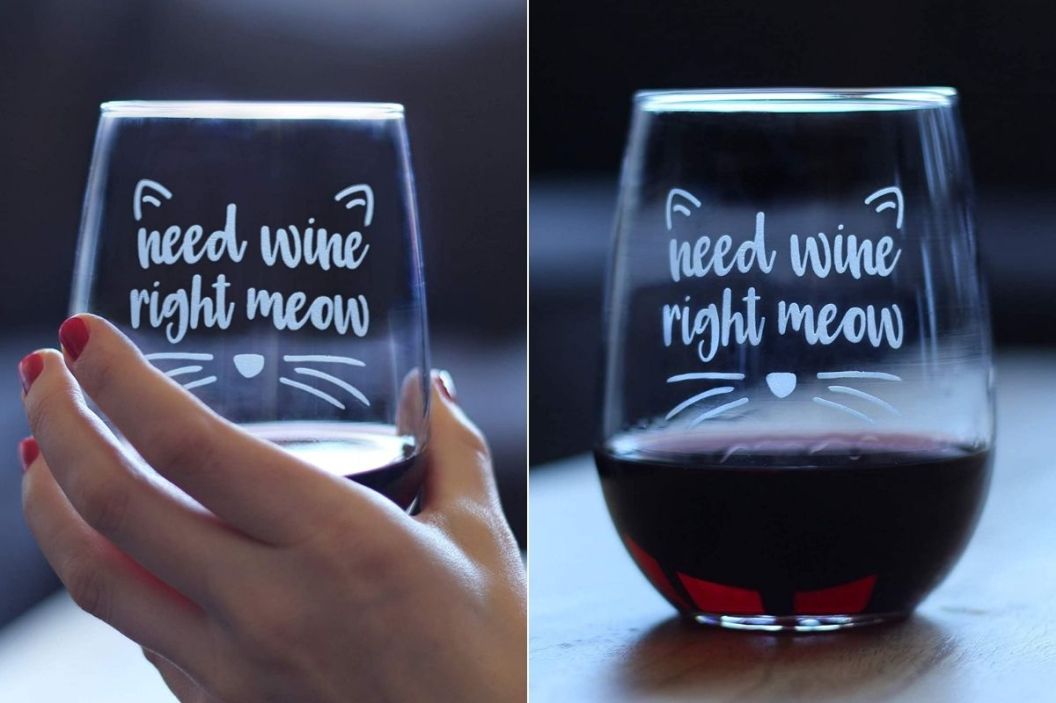 cat wine glass