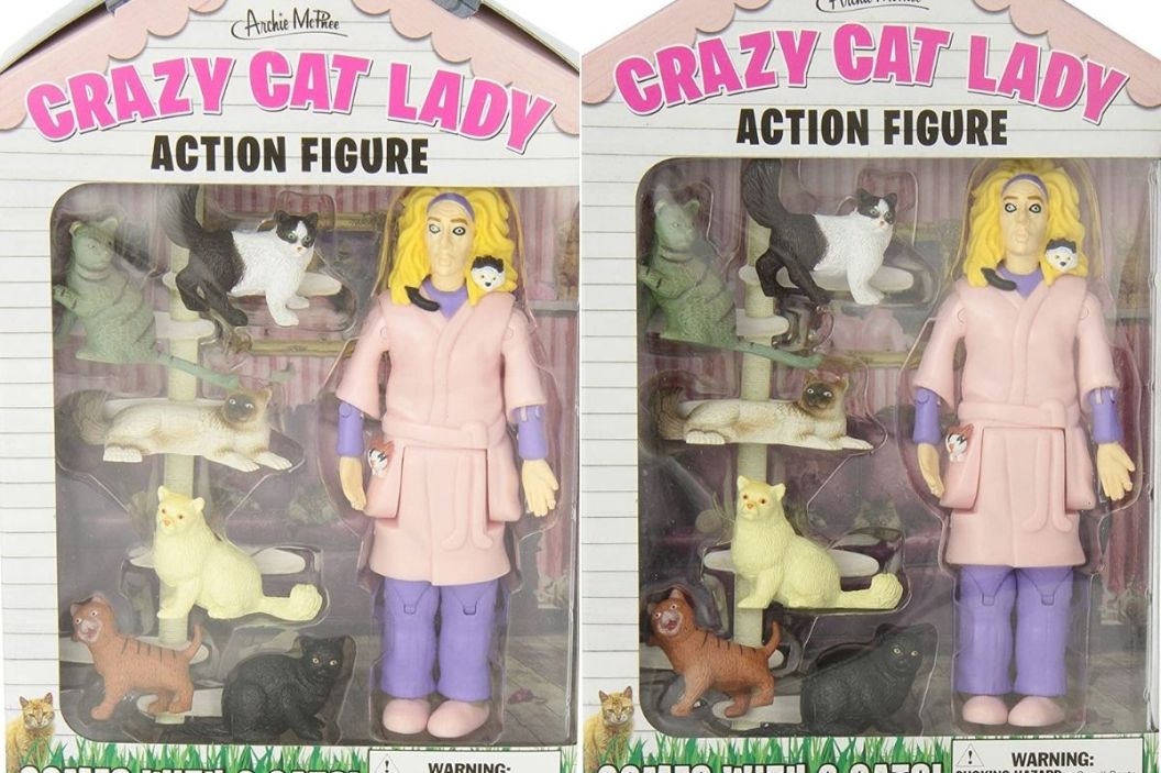 crazy cat lady action figure