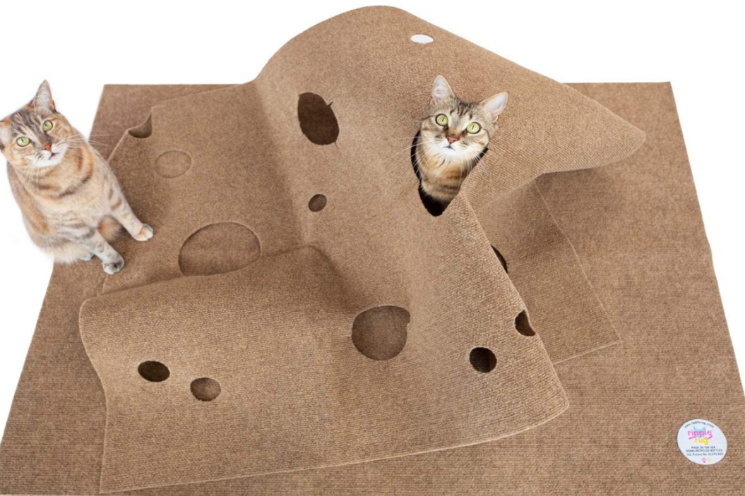 SnugglyCat The Ripple Rug - Cat Activity Play Mat - Made in USA - Insulated Base Keeps Kitty Cool - Fun Interactive Play - Training - Scratching - Bed Mat