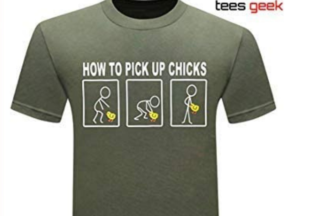 tees geek T Shirts Funny How to Pick Up Chicks Men's T-Shirt
